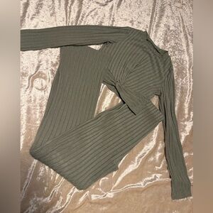 2 piece flare pants set